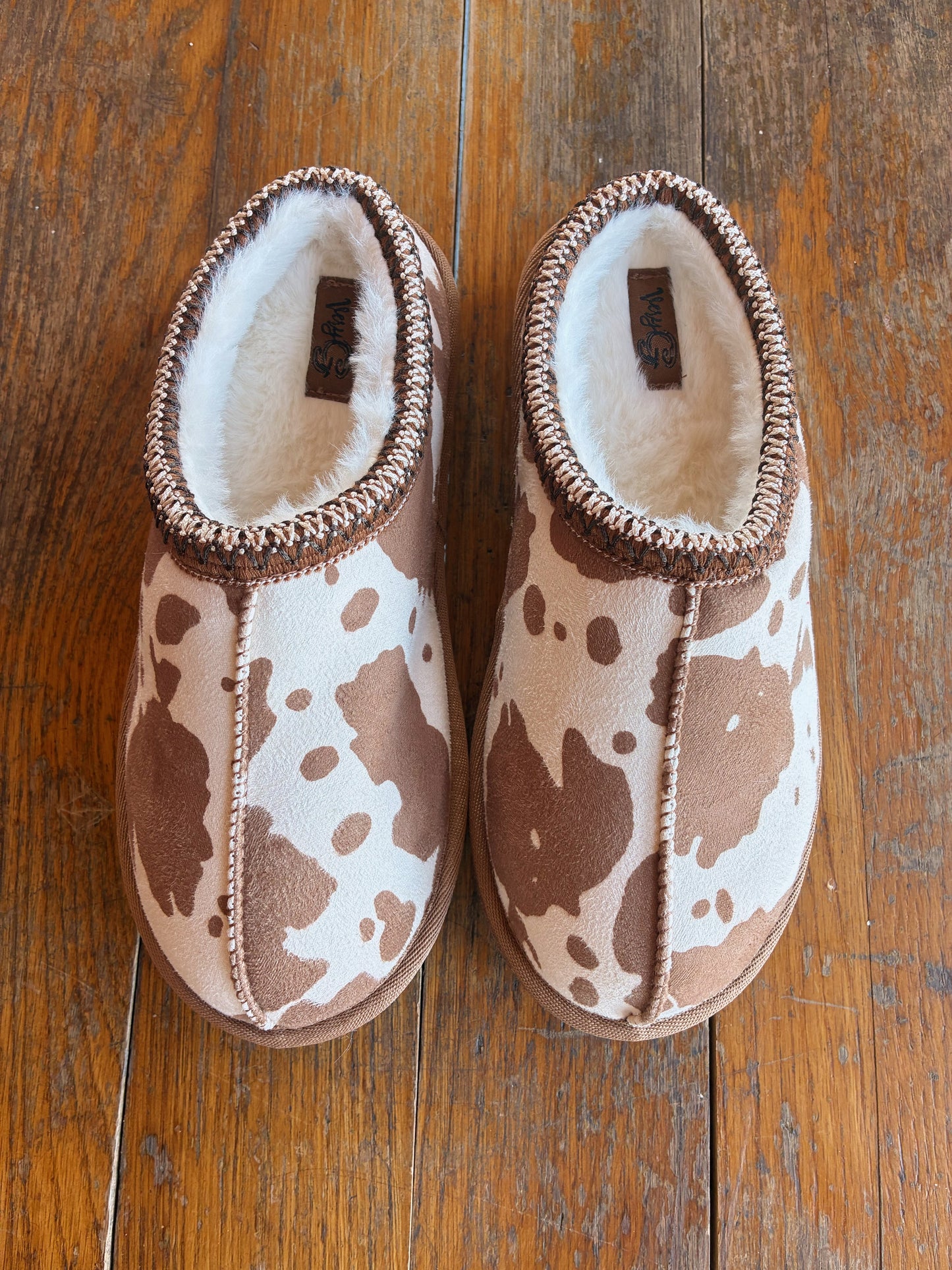 Cow Print Slippers