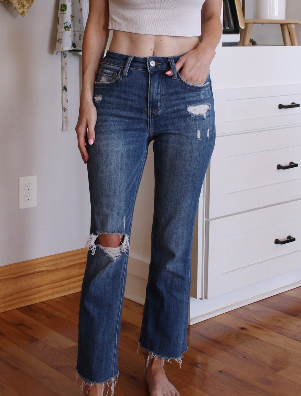 High Rise Kick Flare Jeans