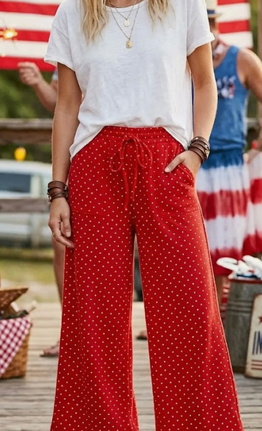 Red Polka Dot Pants