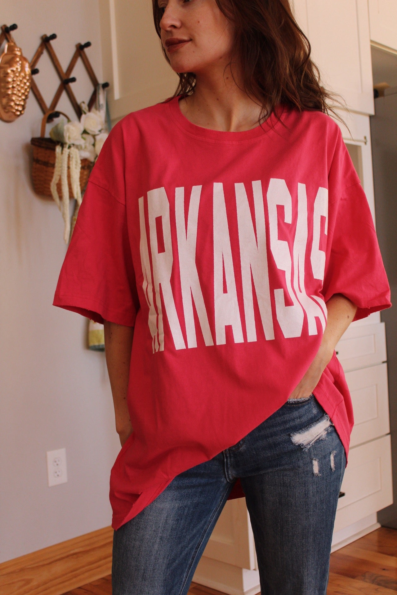 Fuchsia Oversized Arkansas Tee