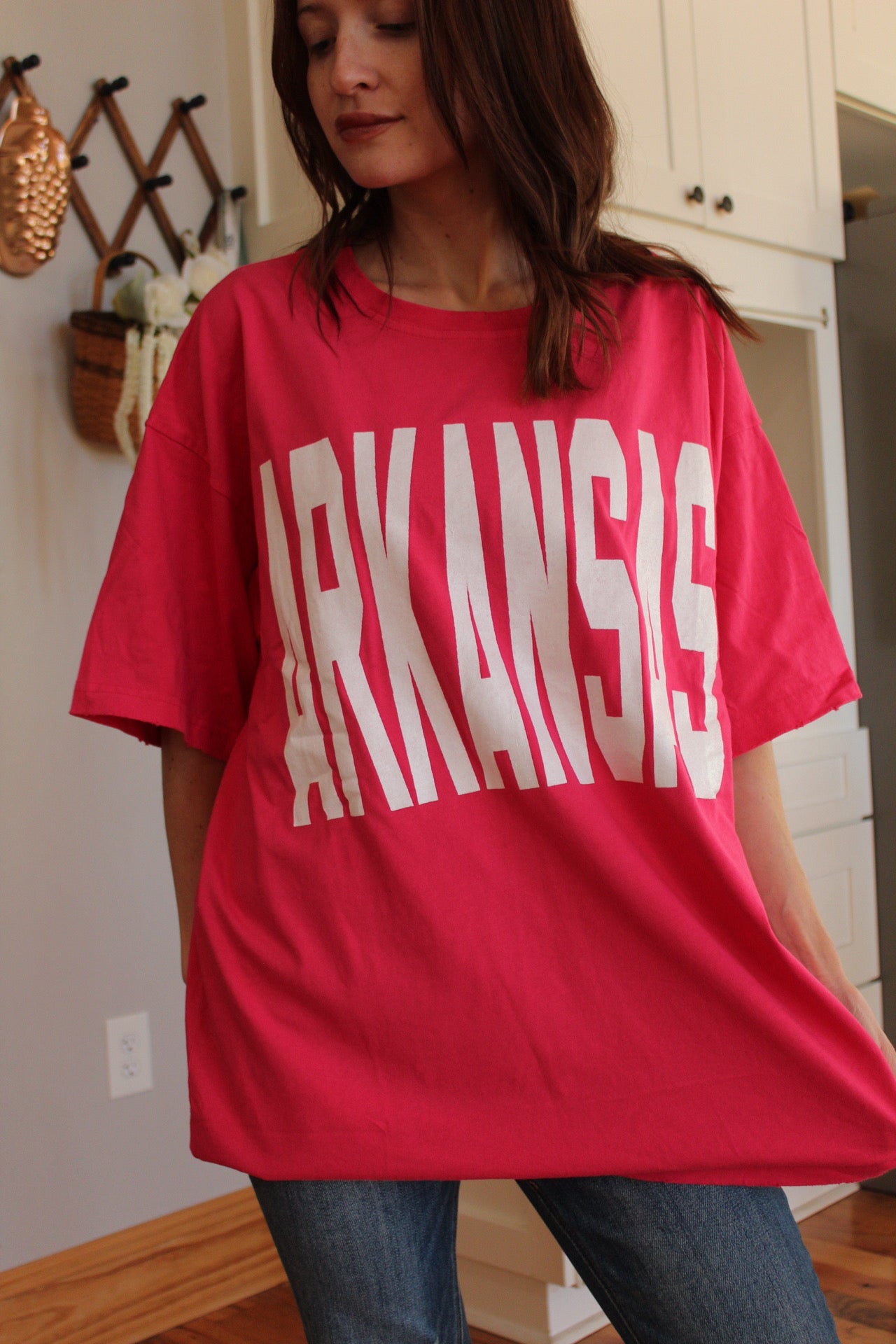 Fuchsia Oversized Arkansas Tee