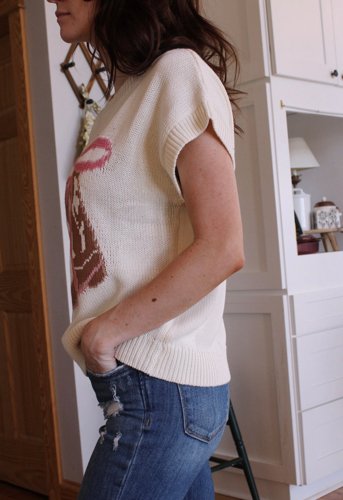 Western Boot PINK Sweater