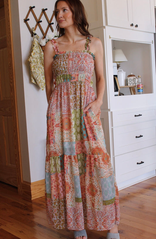 Patchwork Maxi Dress