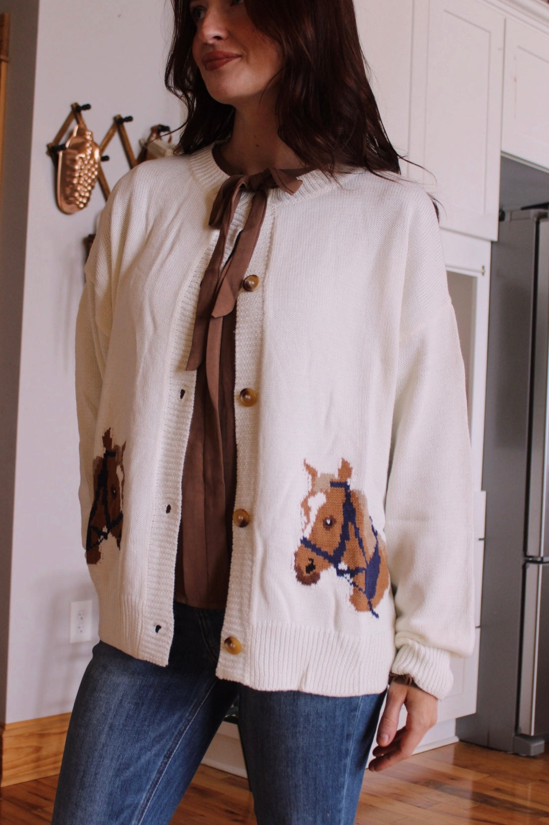 Horse Print Cardigan