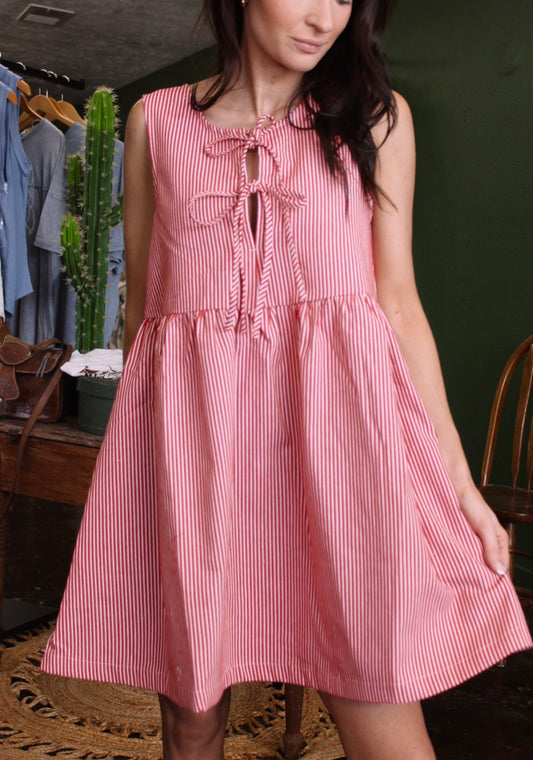 Red Stipe Dress