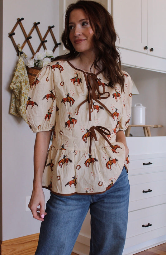Western Babydoll Top