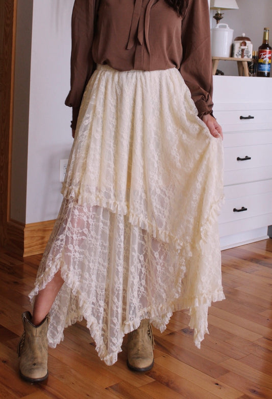 Cream Layered Skirt