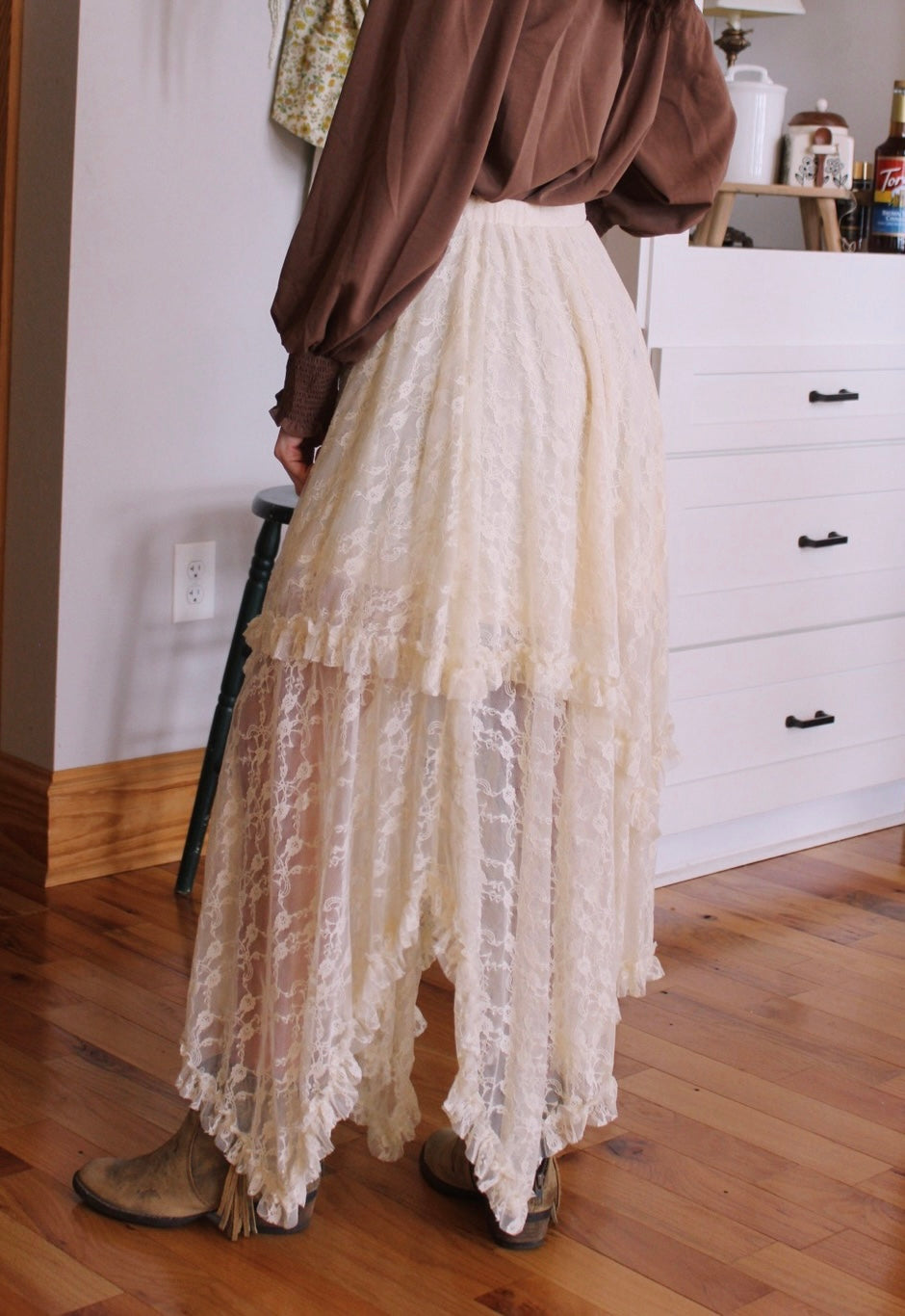 Cream Layered Skirt