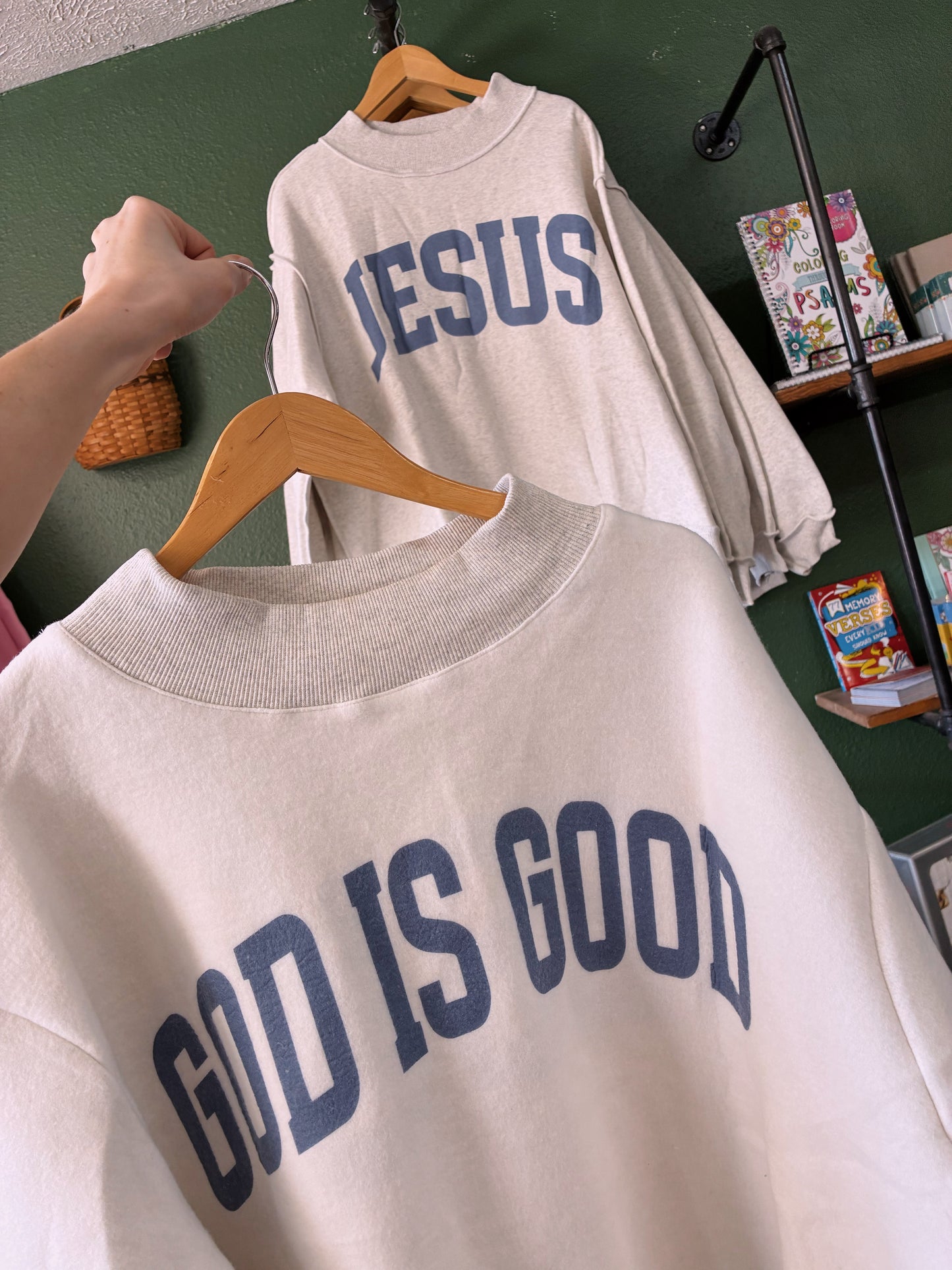 Jesus/God is Good Reversible Mockneck