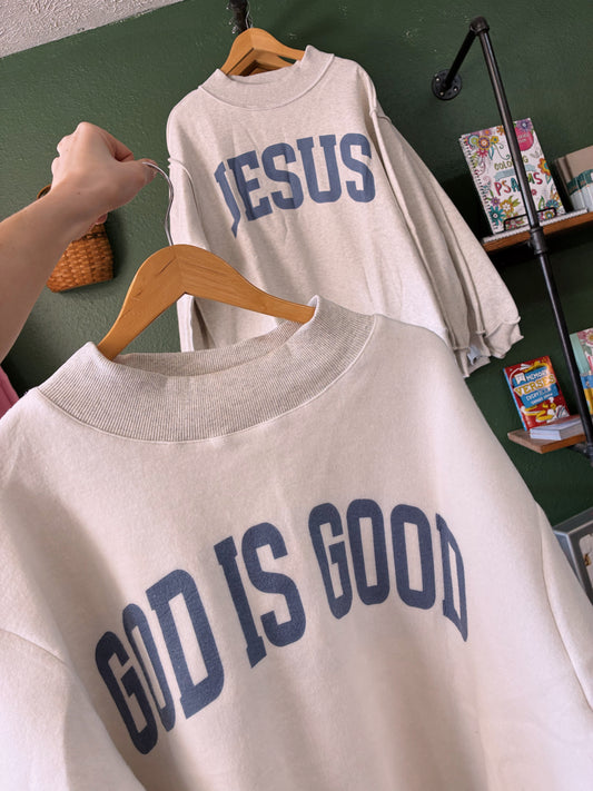 Jesus/God is Good Reversible Mockneck