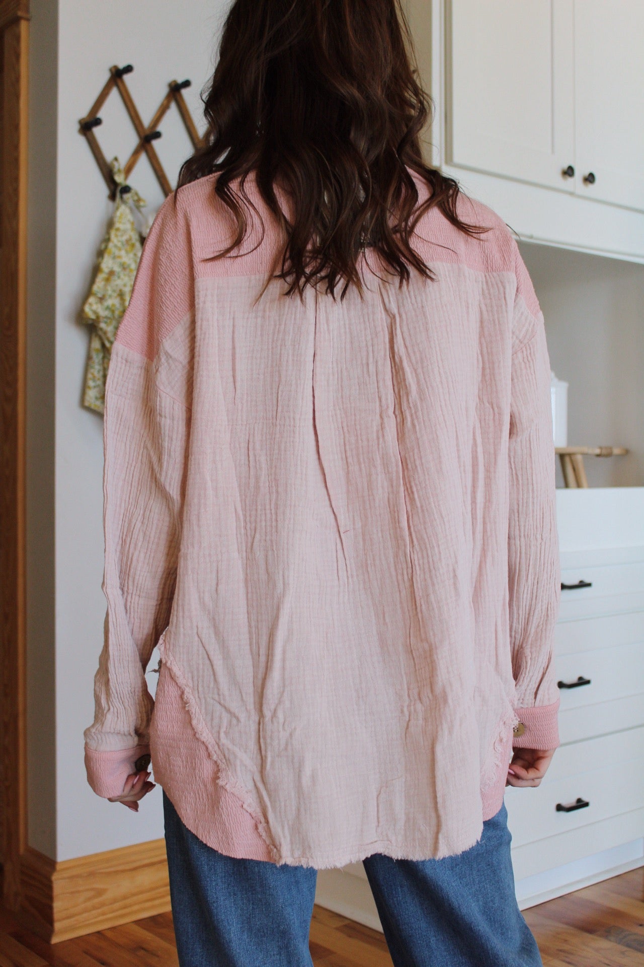 Blush Oversized Gauze Jacket