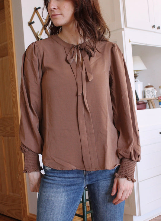 Almond Necktie Top