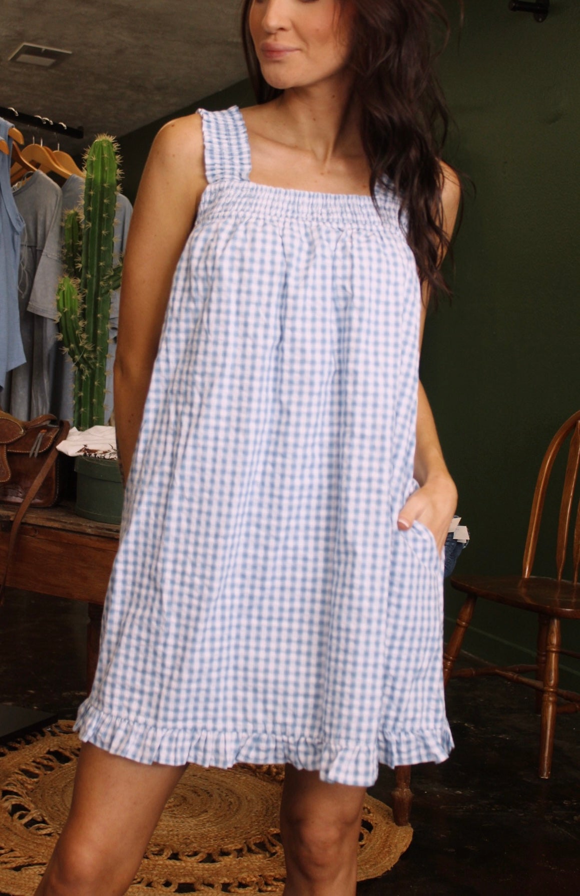 Blue Gingham Dress