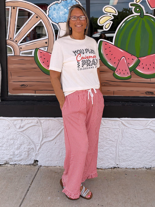 Red Gingham Pants
