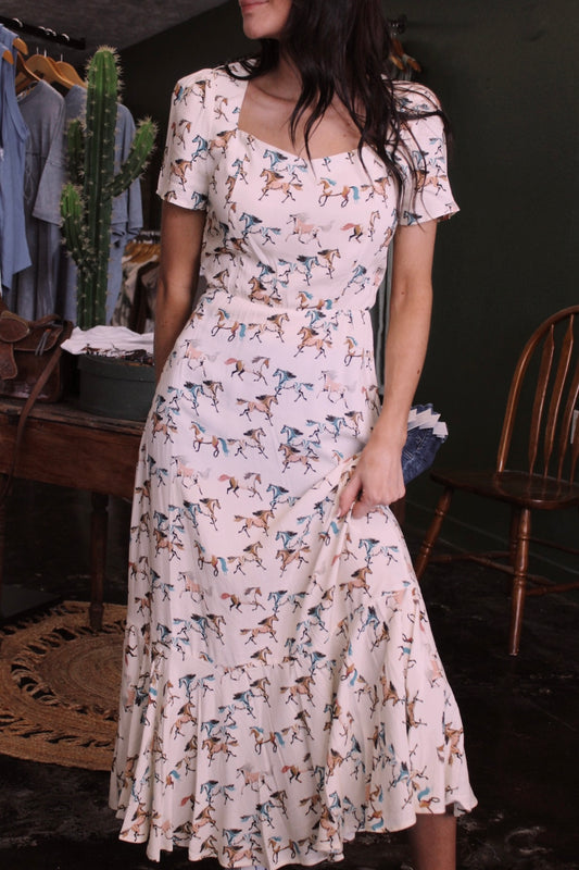 Horse Printed Dress