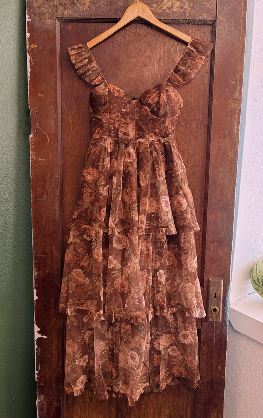 Fall Floral Midi Dress