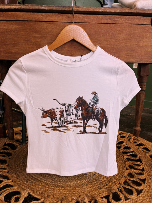 Grazin Graphic Western Tee