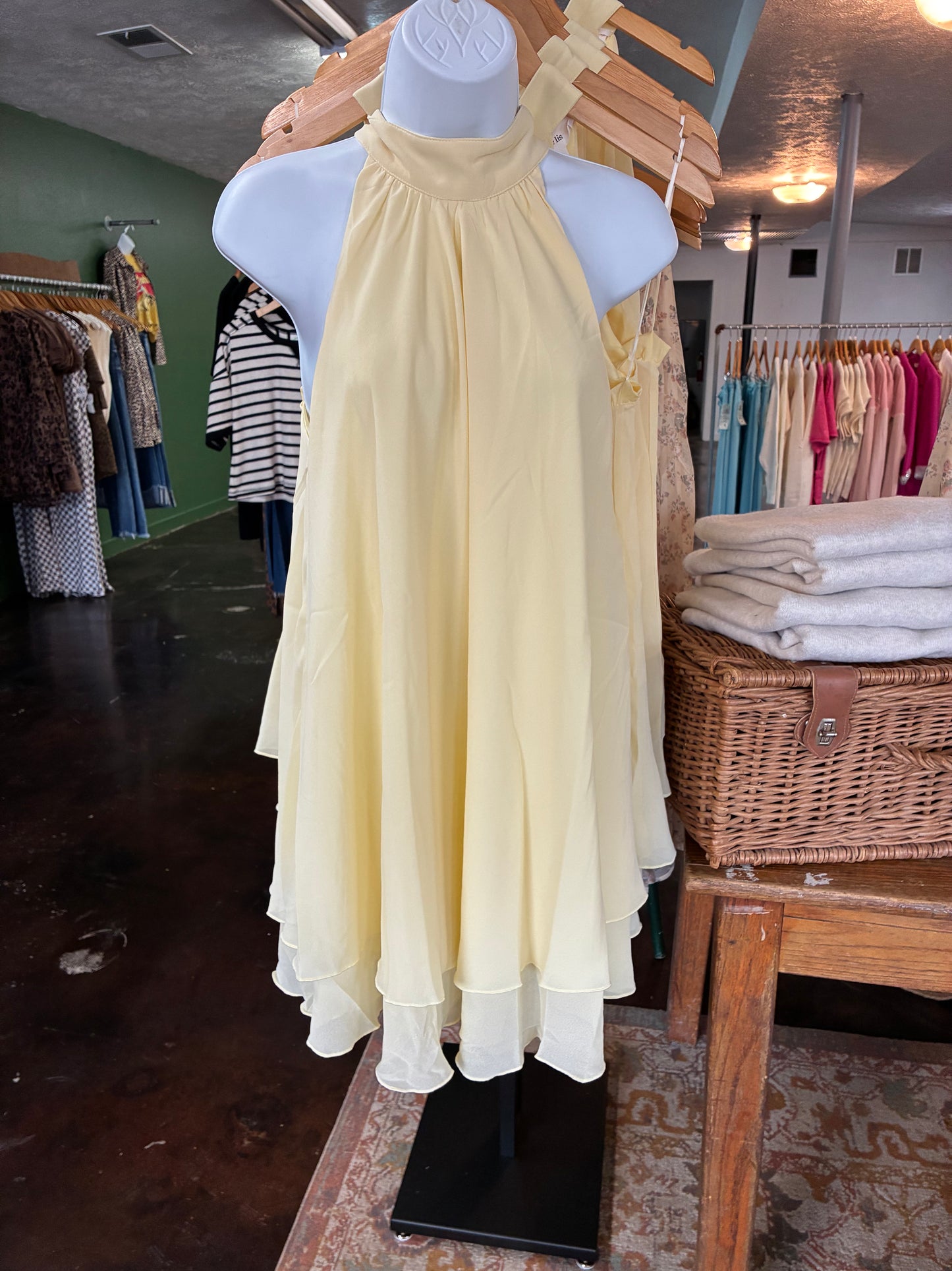 Yellow Mini Dress